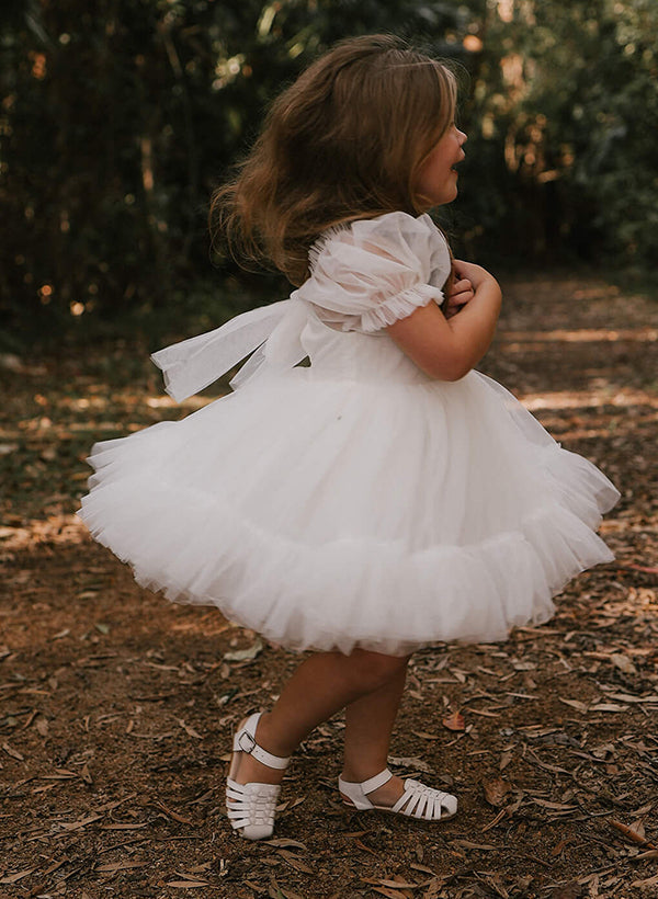 A-Line/Princess Girl Dresses with Bowknot