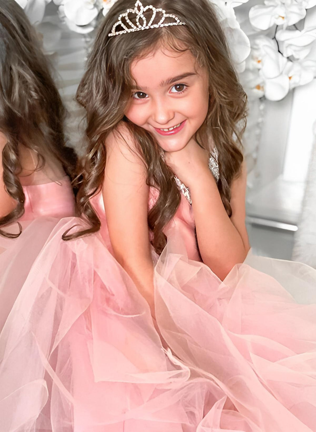 A-Line/Princess Tulle Flower Girl Dresses With Pleated