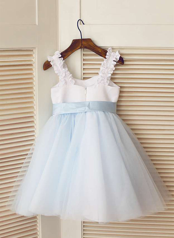 A-Line/Princess Tulle Flower Girl Dresses With Sash