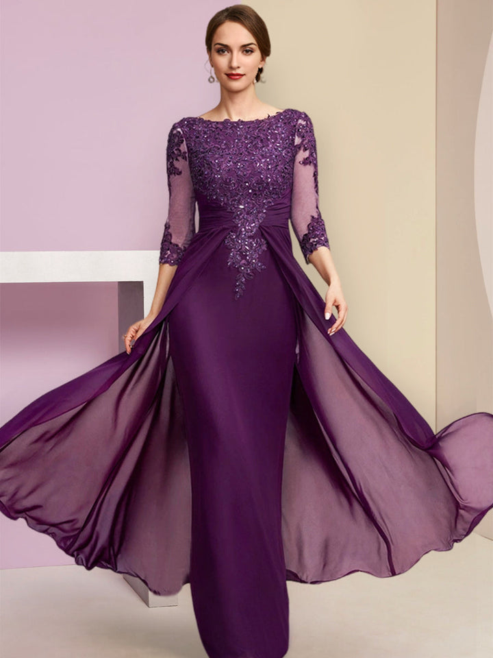 Sheath/Column Mother of the Bride Dresses with Sequins & Applique