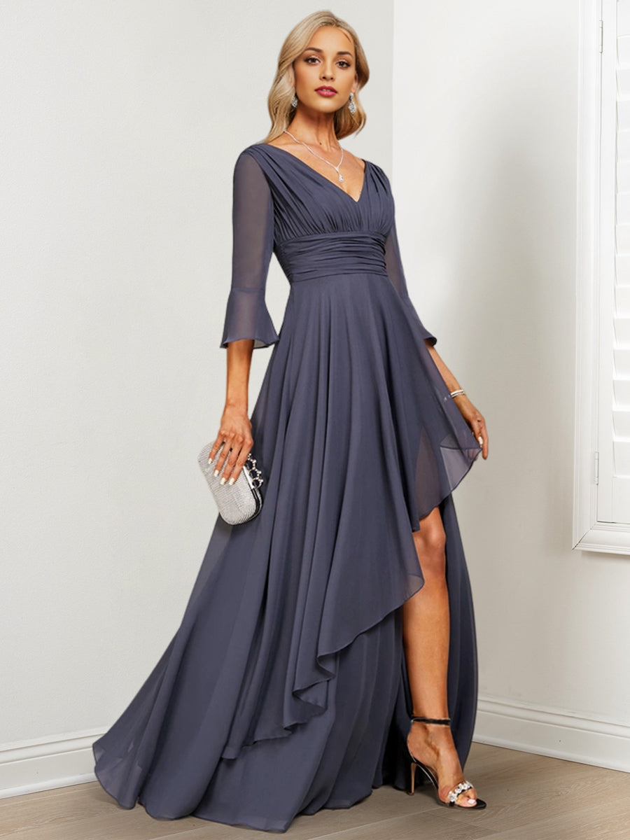 A-Line/Princess V-Neck Mother of the Bride Dresses with Ruffles