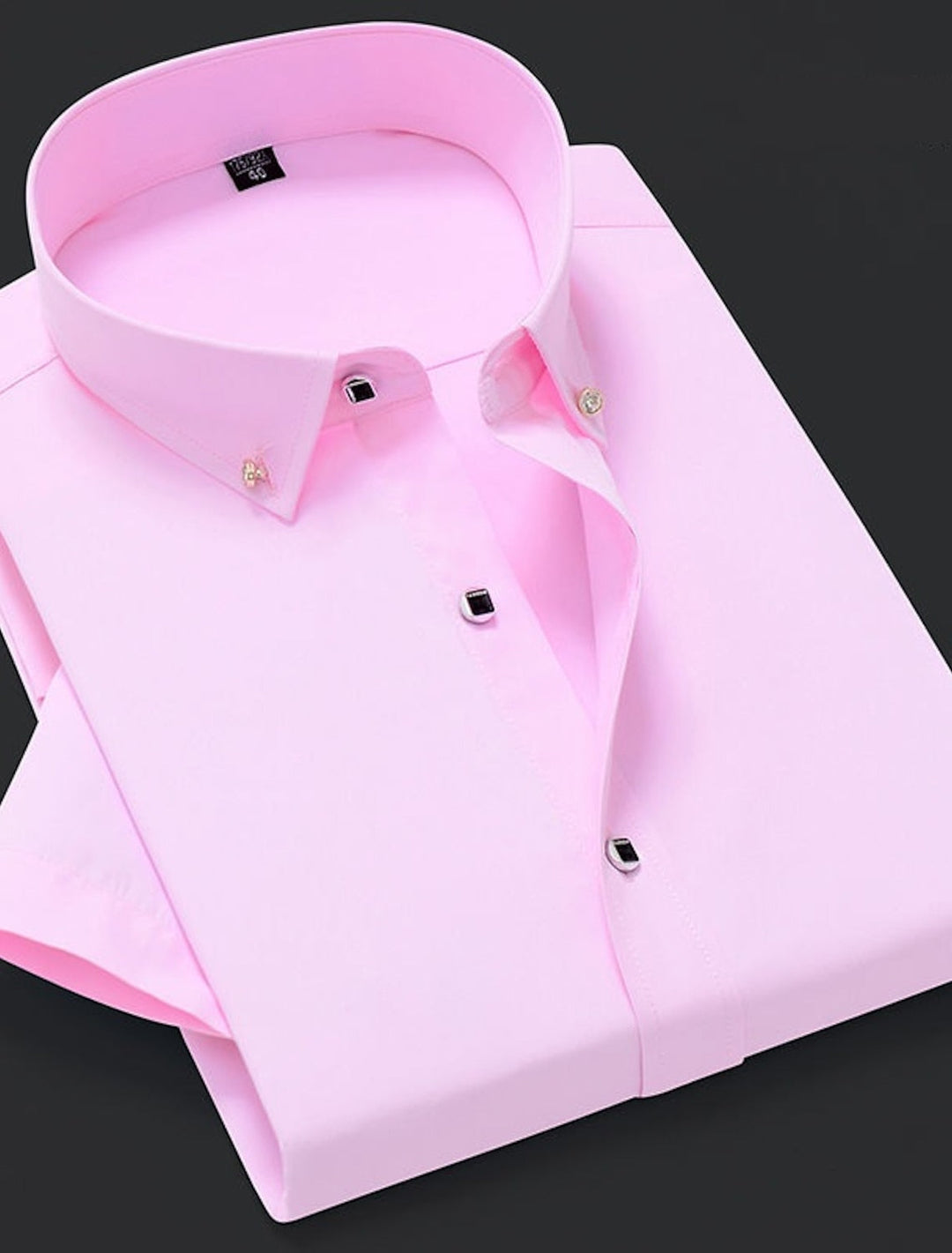 White Blue Burgundy Black Pink Men's Long Sleeves Classic Solid Colour Shirt