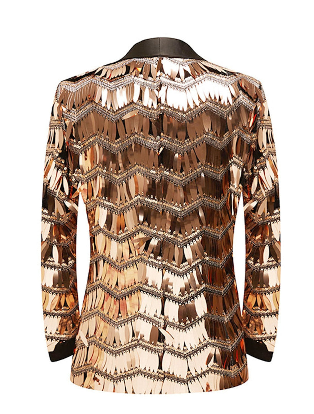 Men's Tailored Fit Single Breasted One-button Sequins Party Jacket