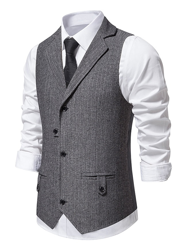 Men's Business Single Breasted Three-buttons Vest