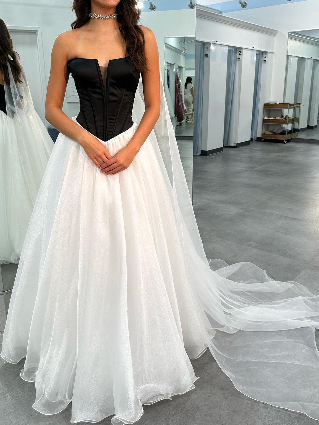 A-Line/Princess Strapless Long Dresses with Ruffles