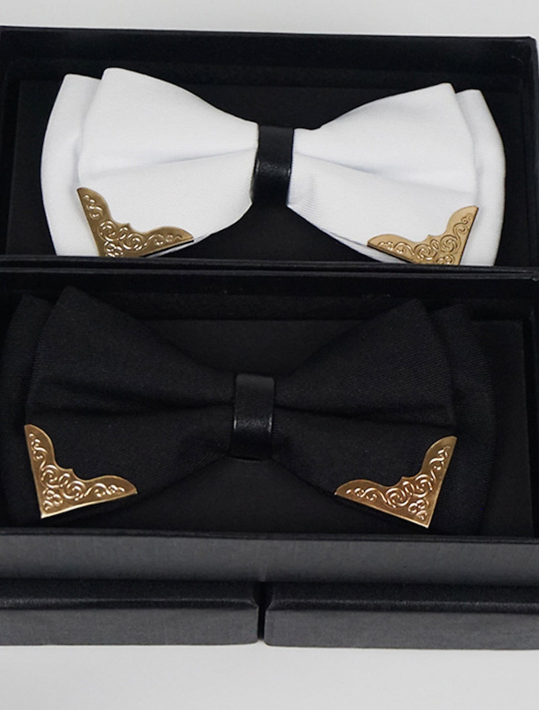 Men's Basic Bow Tie Black White