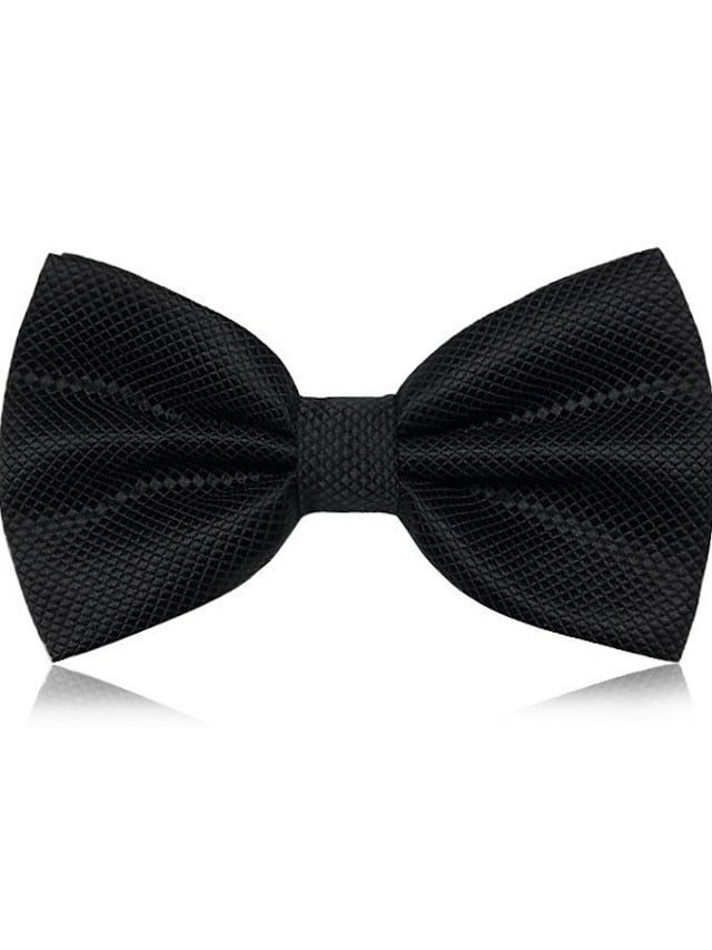 Men's Classic Bow Ties Formal Solid Tie - Plaid