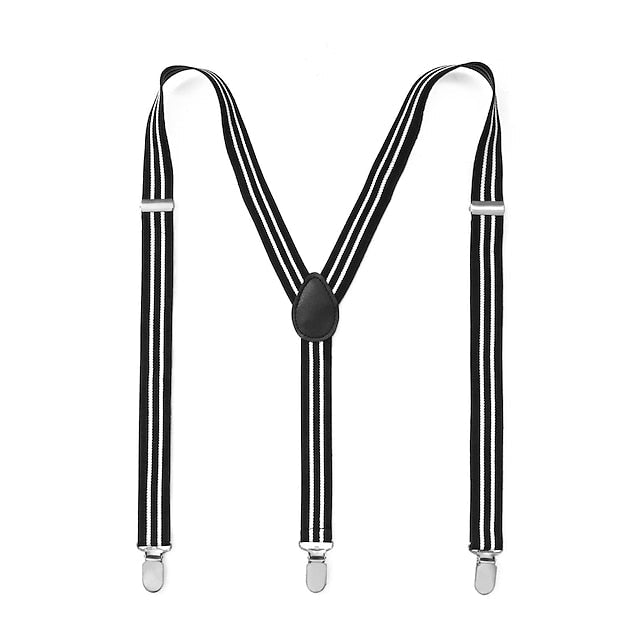 Men's Solid Colour Suspender Polyester Nylon Metal Buck