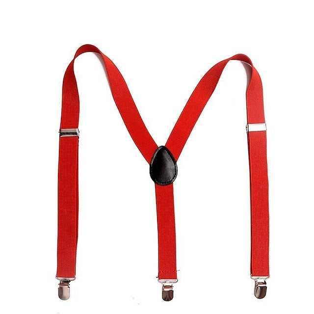 Men's Solid Colour Suspender Polyester Nylon Metal Buck