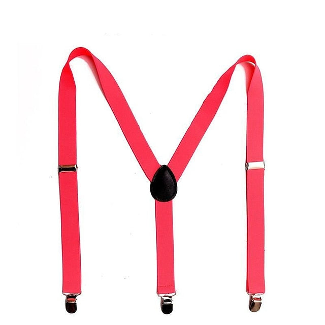 Men's Solid Colour Suspender Polyester Nylon Metal Buck