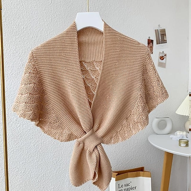 Women's Knitted Vest Shoulder Scarf Stylish and Feel Cozy Daily Wear For Wedding