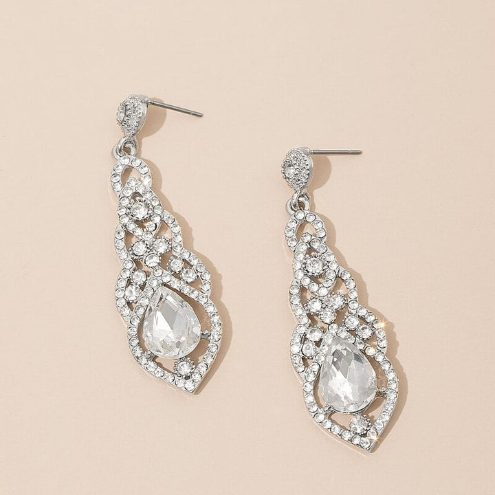 Romantic Rhinestone Dangle Earrings