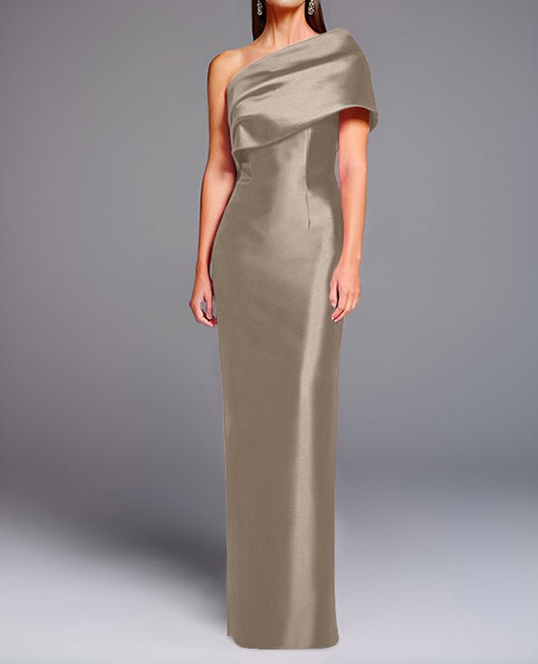 Sheath/Column One-Shoulder Floor-Length Mother of the Bride Dresses