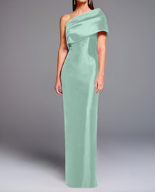 Sheath/Column One-Shoulder Floor-Length Mother of the Bride Dresses