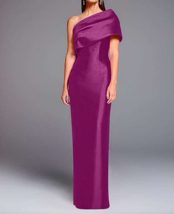 Sheath/Column One-Shoulder Floor-Length Mother of the Bride Dresses