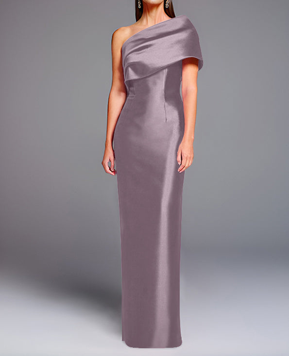 Sheath/Column One-Shoulder Floor-Length Mother of the Bride Dresses