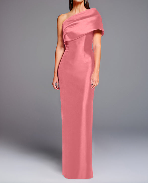 Sheath/Column One-Shoulder Floor-Length Mother of the Bride Dresses