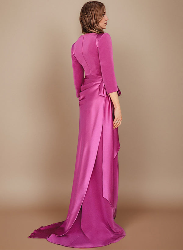 Sheath/Column Scoop Floor-Length Mother of the Bride Dresses