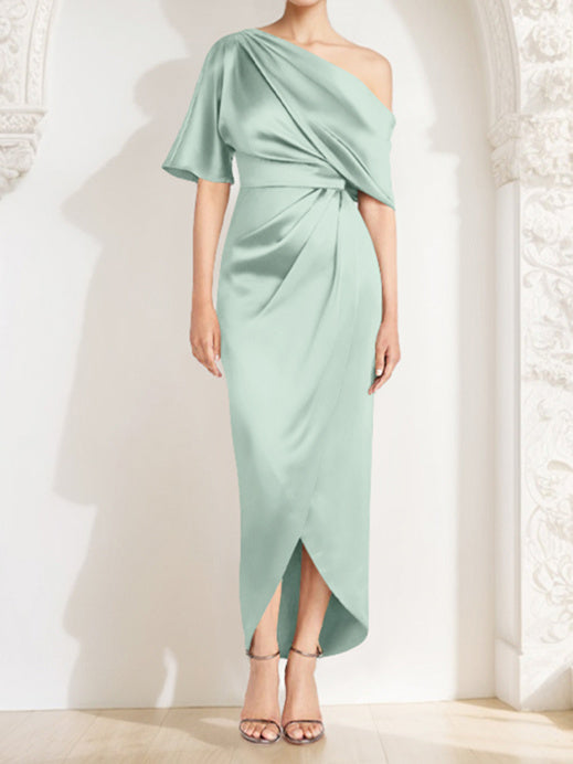 Sheath/Column One-Shoulder Asymmetrical Mother of the Bride Dresses