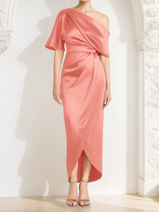 Sheath/Column One-Shoulder Asymmetrical Mother of the Bride Dresses