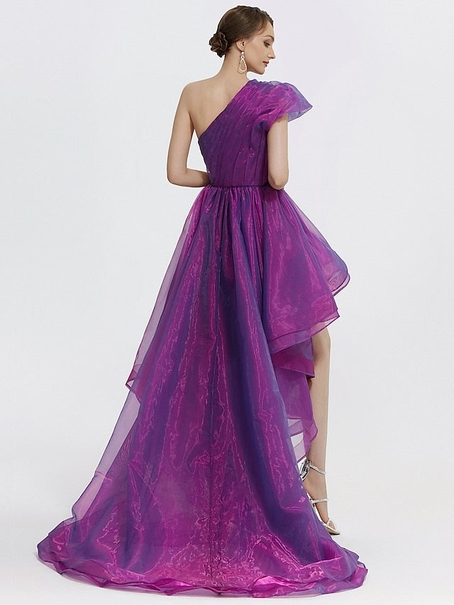 A-Line/Princess One-Shoulder Asymmetrical Prom Dresses