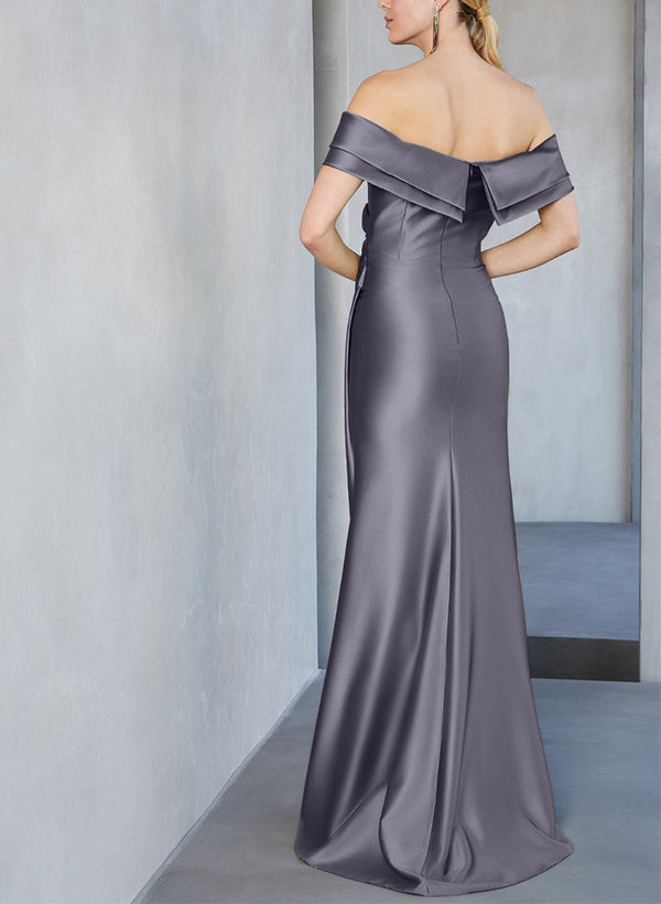 Sheath/Column Off-the-Shoulder Floor-Length Mother of the Bride Dresses