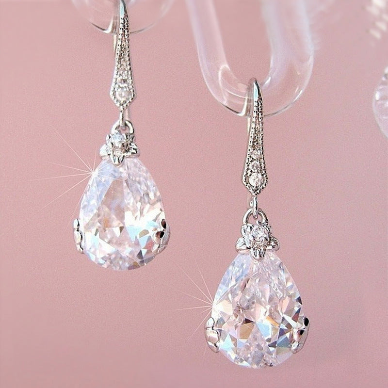 Shining Rhinestone Drop Earrings