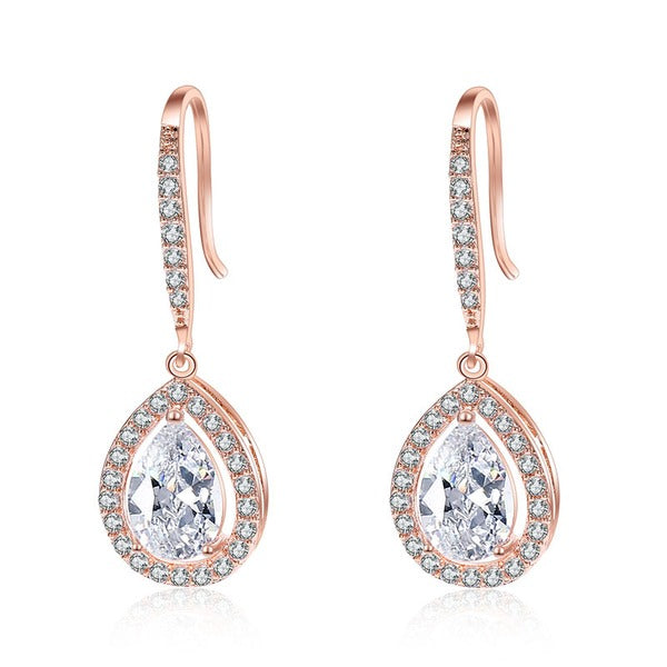 Shining Zircon Drop Earrings