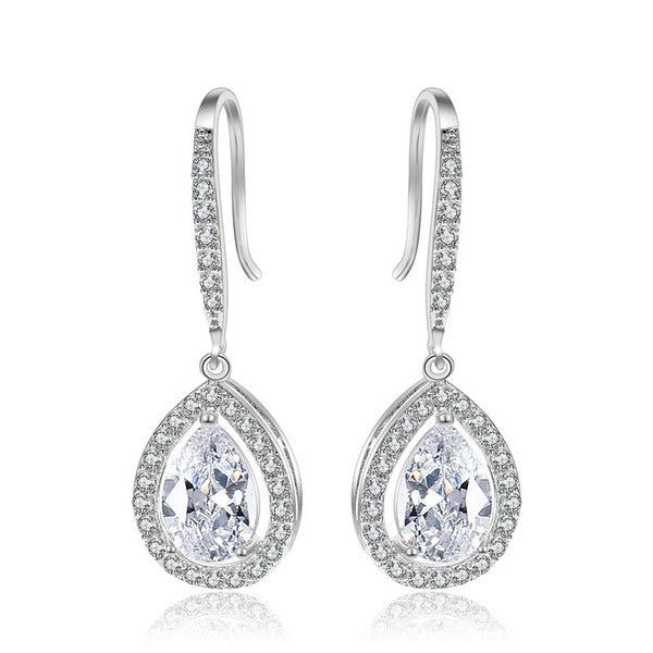 Shining Zircon Drop Earrings