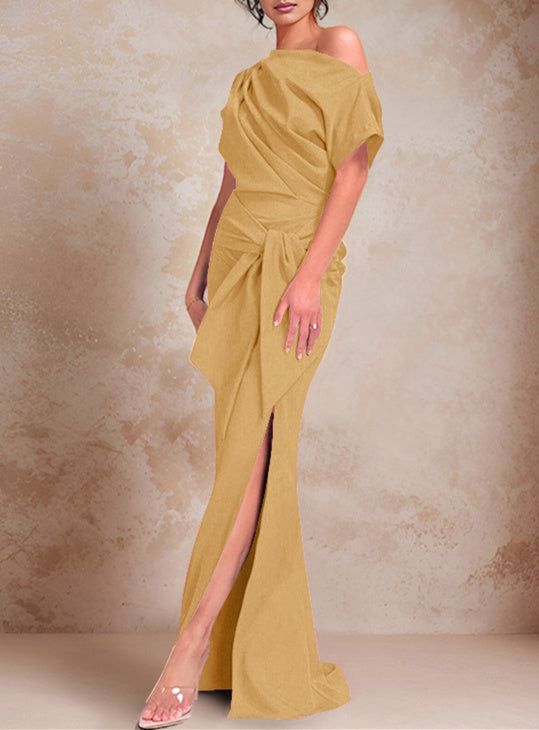 Trumpet/Mermaid One-Shoulder Floor-Length Mother of the Bride Dresses