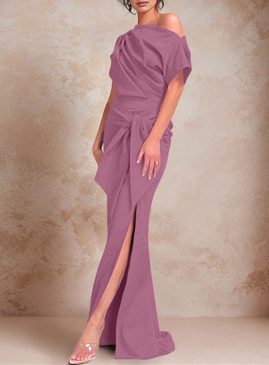 Trumpet/Mermaid One-Shoulder Floor-Length Mother of the Bride Dresses