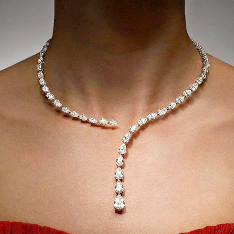 Stylish Cubic Zirconia Collar Necklace