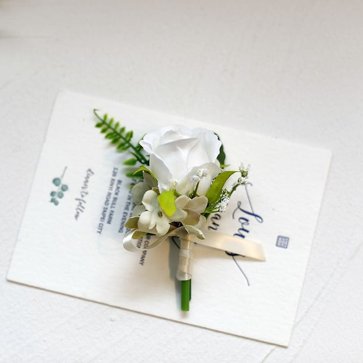 Wedding wrist flowers Boutonnieres Artificial Flower Modern Contemporary