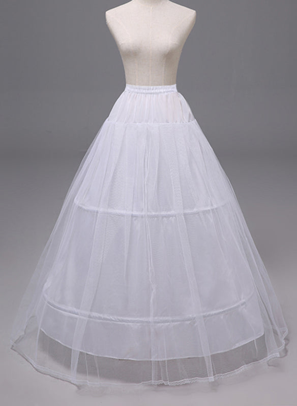 A-Line Slip Polyester Floor-Length 2 Tiers Petticoats