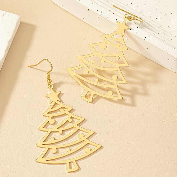 Women's Christmas Tree Alloy Earrings