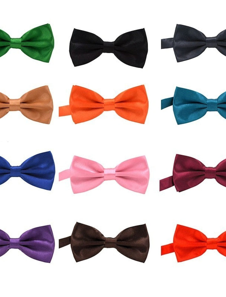 Men's Solid Coloured Bow Tie Fashion Party Wedding Formal Evening