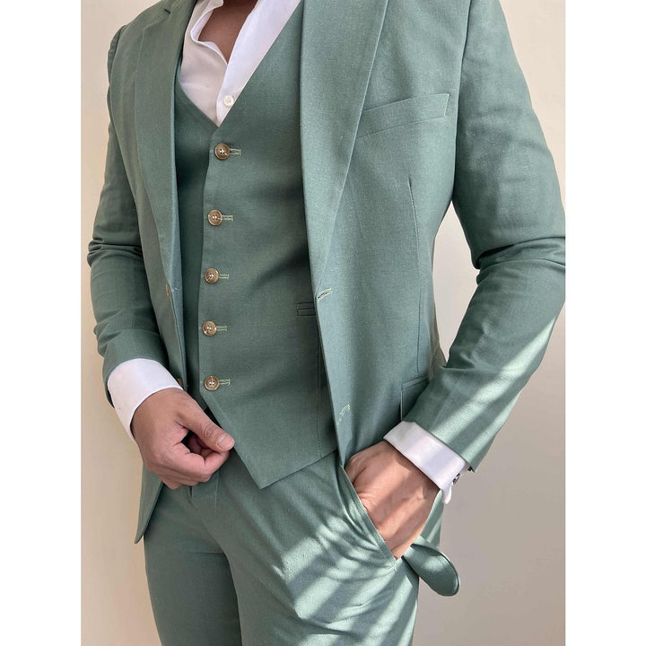 Men's Tailored Fit Single Breasted One-button 3 Pieces Wedding Suits