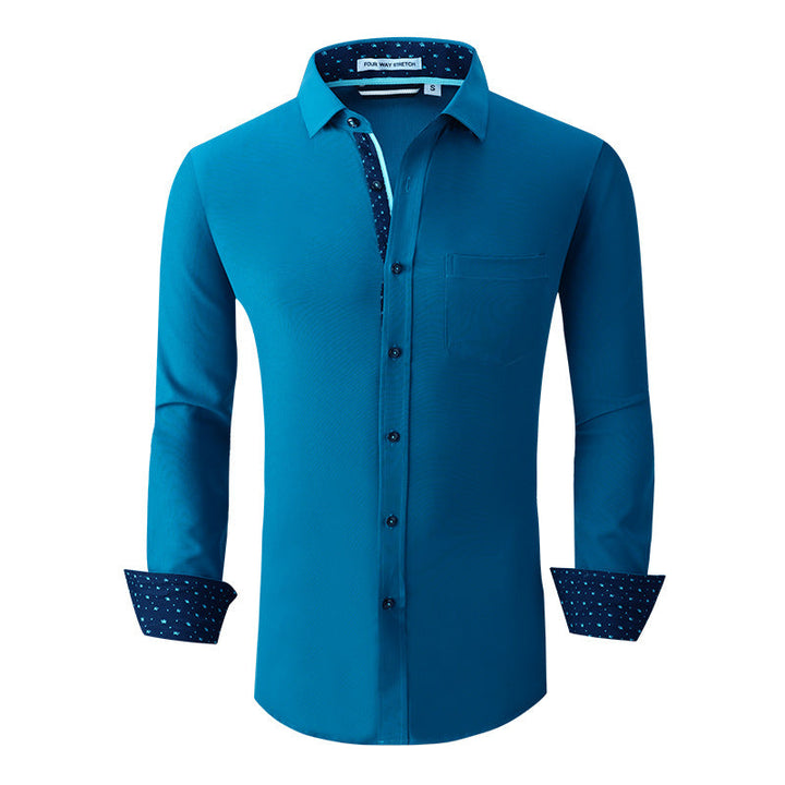 Men's Classic Long Sleeves Solid Colour Shirt