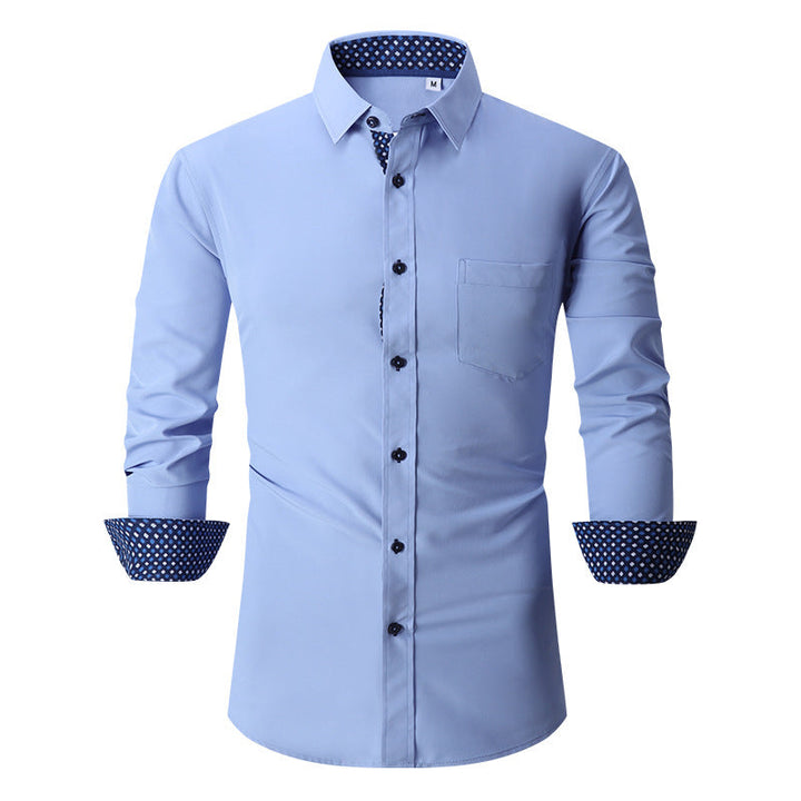 Men's Classic Long Sleeves Solid Colour Shirt