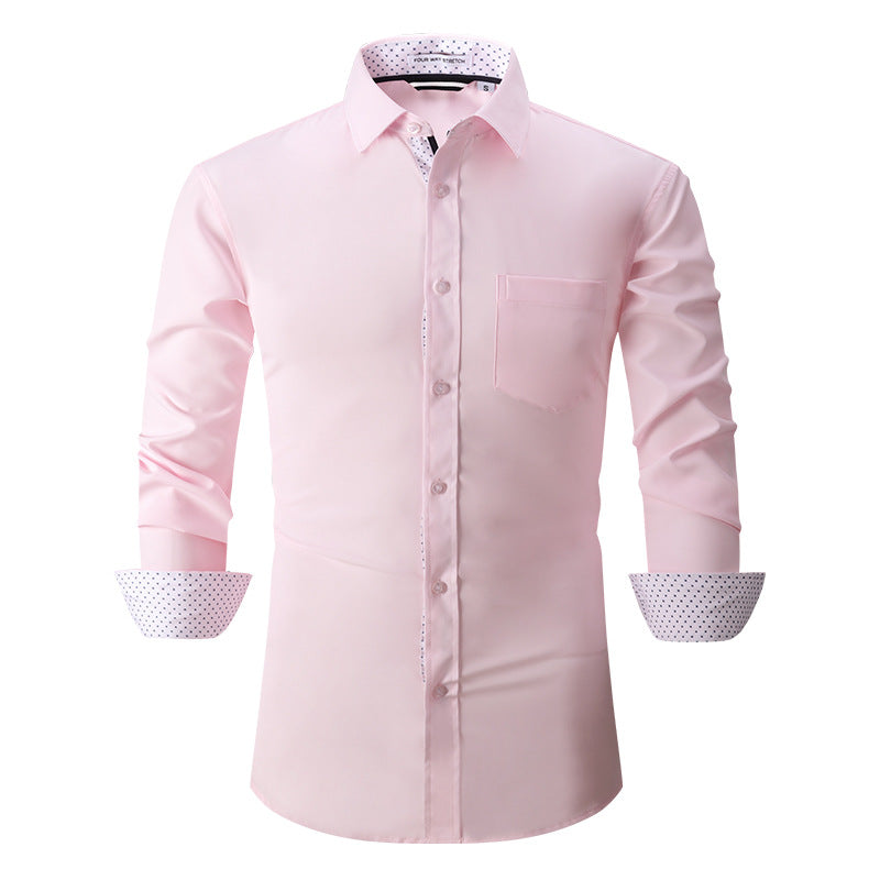 Men's Classic Long Sleeves Solid Colour Shirt