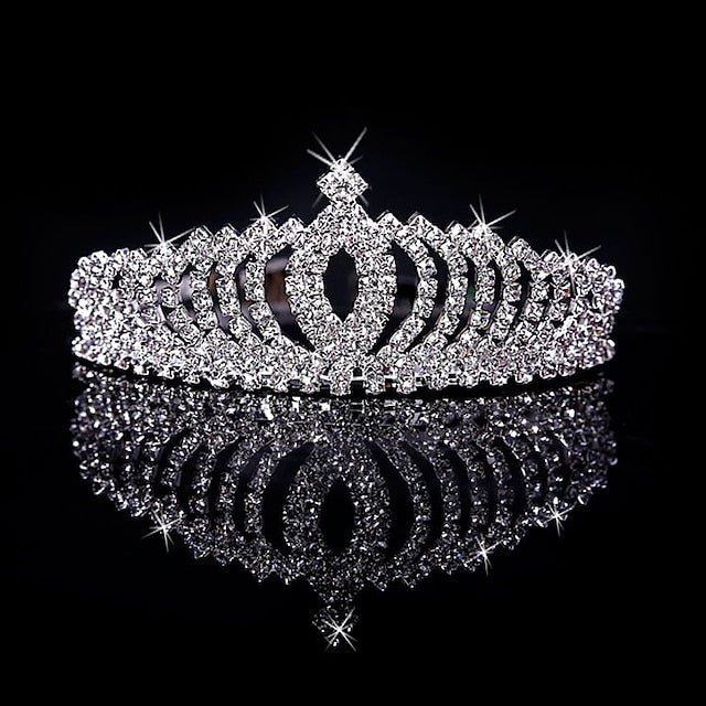 Tiaras For Casual Prom Party & Evening Birthday Homecoming Royalty Crystal / Rhinestone Silver